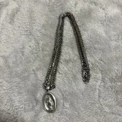 シルバー メダルペンダント ネックレス　古着　アンティーク