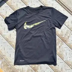 00s Nike カモフラージュロゴ Tシャツ ブラック 迷彩 y2k