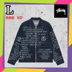 Stussy デニムジャケット　L STUSSY - Stussy ZIP WORK JACKET CITY LINK DENIM Lの通販 by