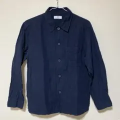 UNIQLO メンズ 長袖シャツ ネイビー Lサイズ