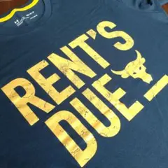 Project Rock Tシャツ M RENT'S DUE ネイビー