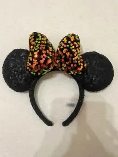 ディズニー /ミニーマウス/カチューシャ（スパンコール）/オレンジ/ハロウィン