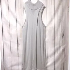 【CFT. 】2wayニットロングベスト　ジレ　ライトグレー　大人カジュアル