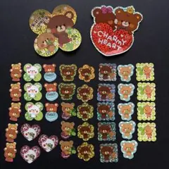 平成レトロフレークシール　くま