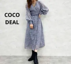 ココディール COCODEAL シアージャガードカシュクールロングワンピース S