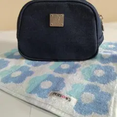 【値下げ】MARY QUANT ミニポーチ&PERSONSハンドタオルセット