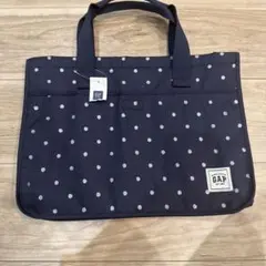 GAP KIDS ネイビー 水玉模様 トートバッグ