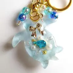 キーホルダー レジン カメ 708