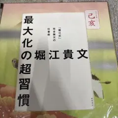 最大化の超習慣 : 「堀江式」完全無欠の仕事術