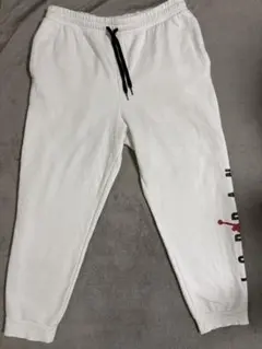 【美品】ジョーダン ロゴ入り ホワイト スウェットパンツ