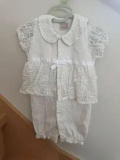 petit main レース付きロンパース