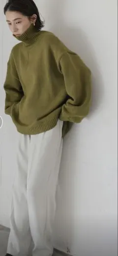 select MOCA ハイネックルーズオーバーニット