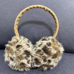 レオパード柄 ファー耳あて