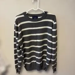 Adam et Rope ボーダー クルーネック ニット セーター