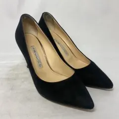 ペリーコ　ブラックスエードパンプス　サイズ表記「34 1/2」22センチ