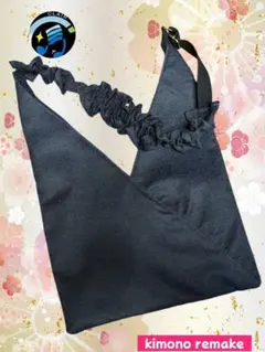 ハンドメイド紳士大島紬着物リメイクバック♪691