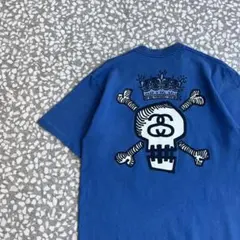 【90年代シングルステッチ、グッドスカル】stussyバックプリント古着sk8