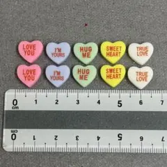 ハート型　ネイルパーツ10個セット