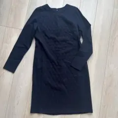 【未使用】DHC ネイビー　キルティング 長袖ワンピース