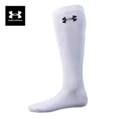 新品【特価】アンダーアーマー ソックス 白にマーク黒SM 野球ソフトボール普段に