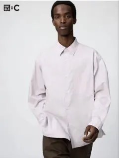 ユニクロ ブロードシャツ パープル 未使用タグ付き