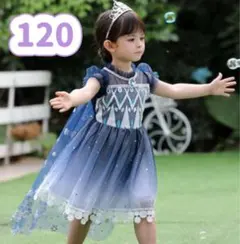 【新品】120cm エルサ　ドレス　半袖　ディズニー　プリンセス