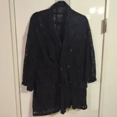 clel レーステーラードジャケット ブラック