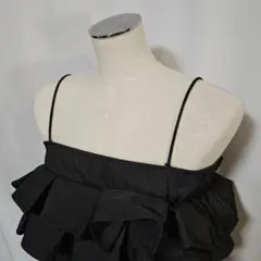 93.オフ ショルダー Janiss ジャニス キャミ タンク 黒 black
