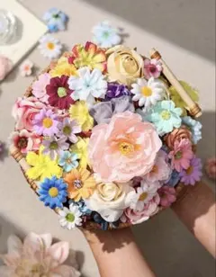 造花 花材 60ピースセット カラフル アレンジメント