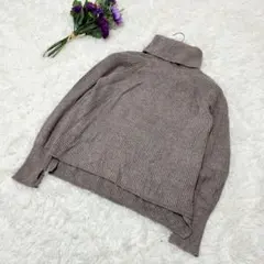 Bliss bunch タートルネックニット サイドスリット ナチュラル