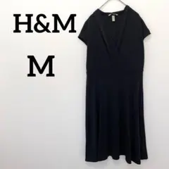 H&M ロング　ワンピース　フレア　ブラック　M