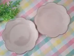 美濃焼 2枚組 和花皿 生成り色 おしゃれなお皿