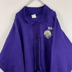 ユーロ古着 フレンチ 80s デザイン スウェット 紫