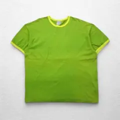 NIKE 00年代 リンガーTシャツ 2XL ライム グリーン コットン