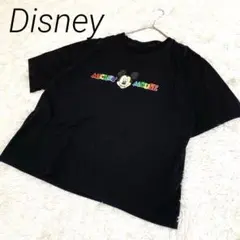 Disney ミッキーマウス Tシャツ F ブラック ゆったりフリーサイズのサムネイル
