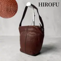 HIROFU/ヒロフ レザー 巾着型 ショルダーバッグ キャメル - メルカリ