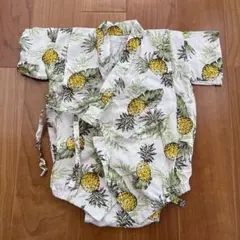 パイナップル柄 甚平 70cm