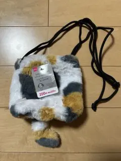 ファーバッグ 三毛猫柄ショルダーバッグ ポーチ