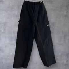 裏起毛カーゴパンツ ボトムス 長ズボン 男の子 小学生 中学生　ブラック　150