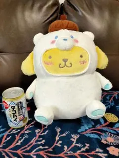 ポムポムプリン、シロクマの着ぐるみのぬいぐるみ、着脱は不可