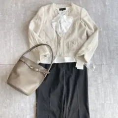 3点セット⭐️新品2点あり　ママコーデ　ツイードジャケット　入学式　卒業式