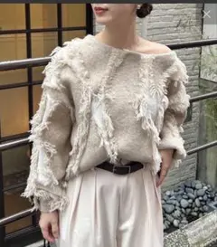 Mystic（ミスティック）ジャガードフリンジニットプルオーバー