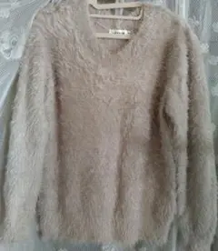 シャギーニット　LEPSIM　Vネック　セーター　レディース