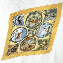 希少✨HERMES エルメス プリーツスカーフ ショール カレ90 四季 タグ付