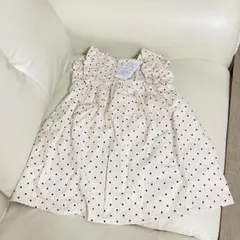 しまむら クロッシー リネン ドット 원피스 タグ付き 미사용 ☆