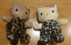 ハローキティ ヒョウ柄マスコット 2個セット