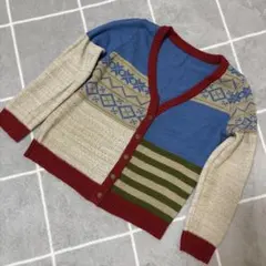 【F】カラフルニットカーディガン　長袖