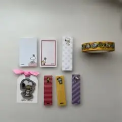 SNOOPY 付箋7個　マスキングテープ1個セット