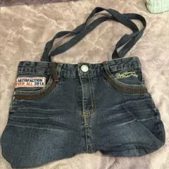 デニムトートバッグ刺繍ロゴ付き