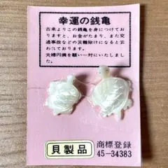 幸運の銭亀 貝製品 厄除け 夫婦円満 お守り 昭和